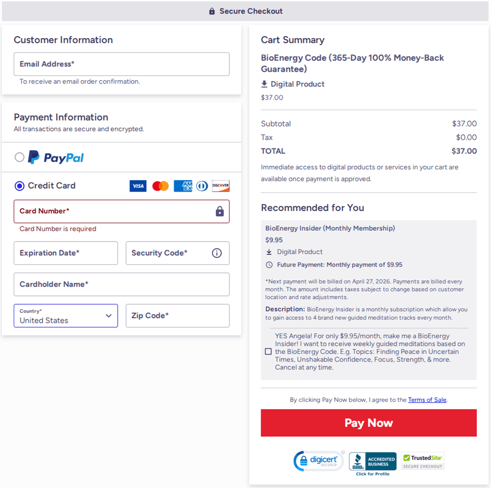 BioEnergy Code Checkout